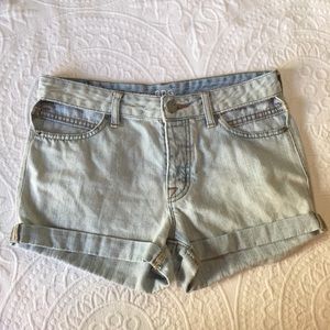 BDG Light Denim Shorts w/Cutout Peek-A-Boo Pockets